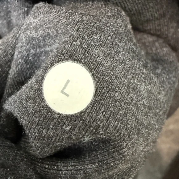 Lululemon Division Down Insulated Hybrid Puffer Jacket Mens Large Gray Black Zip